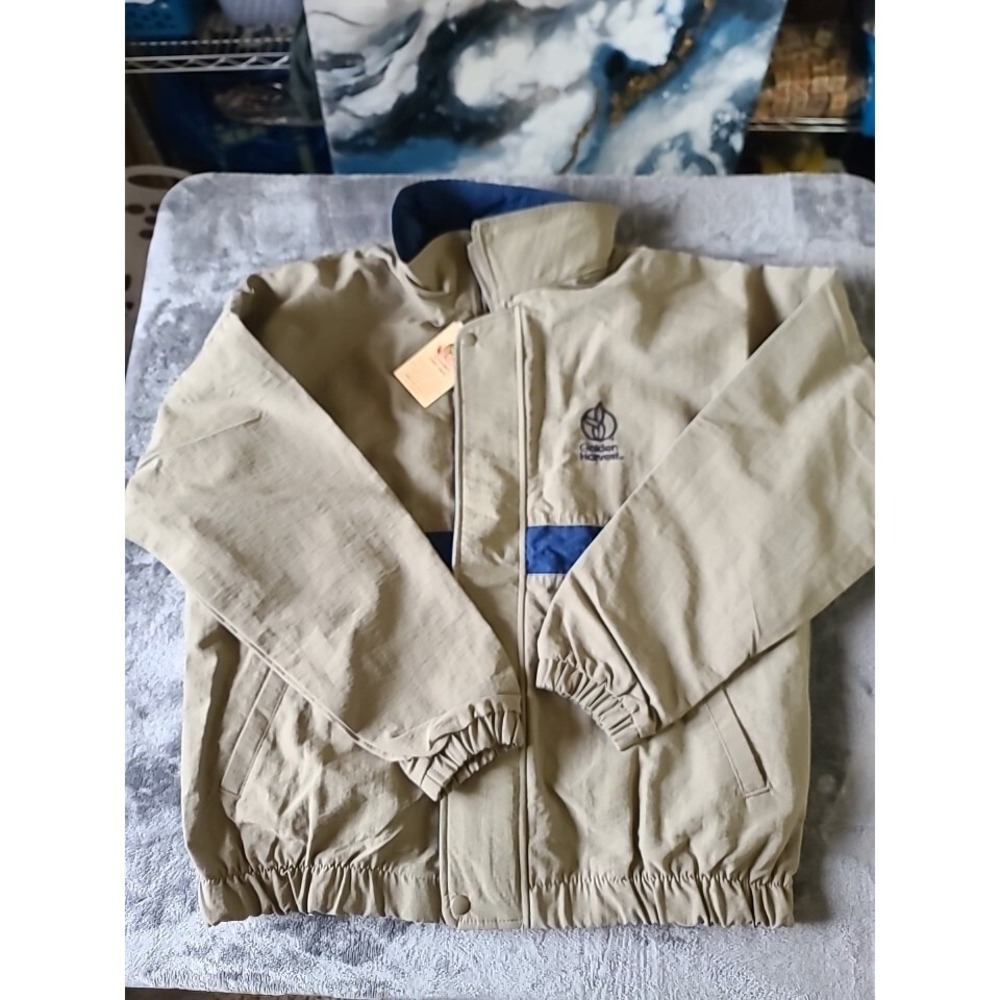 NWT K-Products Tan Golden Harvest Zip Jacket Coat L Made‎ USA